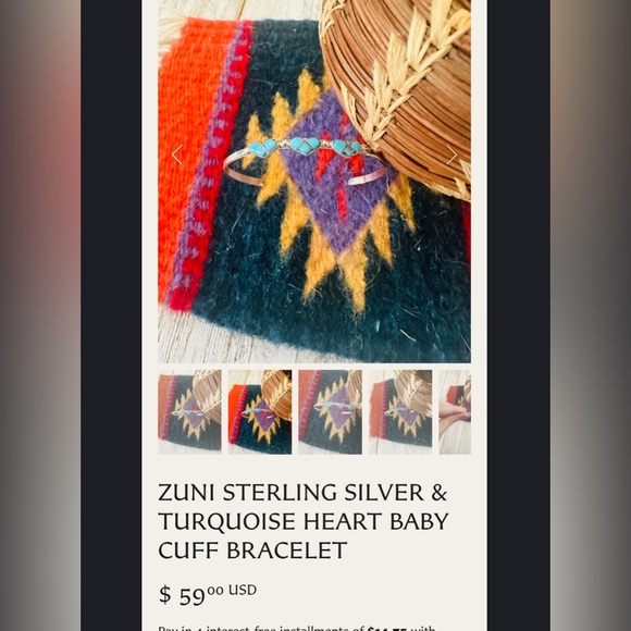 Infant turquoise bracelet - Picture 4 of 6